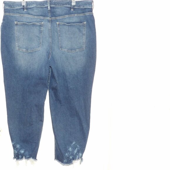 Lane Bryant Flex Magic High Rise GF Straight Destructed Hems Jeans  Plus Sz 26 - Picture 2 of 6